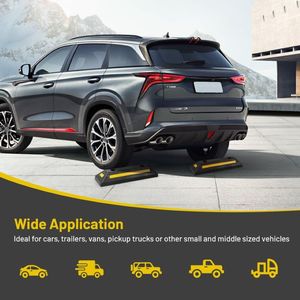 Fermaruote in Gomma per Garage con Strisce Riflettenti, Blocco di Parcheggio per Maggiore Sicurezza e Visibilità - Product Image 3