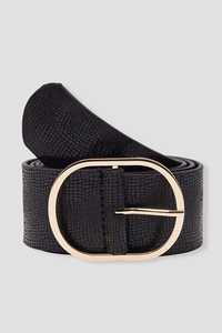 Ceinture en cuir de vachette véritable texturé noir pour jeunes hommes, style business décontracté, boucle à ardillon en cuivre, largeur 35 mm, réversible, écologique - Product Image 3