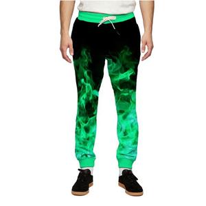Men's Sublimation Printed Sweatpants <b>Elastic</b> <b>Waist</b> Drawstring Casual Joggers Breathable Polyester Fleece Autumn Wear - Product Image 3