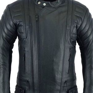 Chaqueta de Cuero para Motocicleta Estilo Clásico para Hombre, Diseño de Color Sólido, Ropa Deportiva, Estilo Urbano, 2026 - Product Image 5