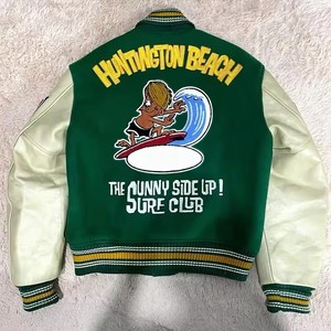 Custom High Quality Chenille Embroidery Winter Men's Silk Sleeves Reversible Front Vintage Letterman Varsity Jackets for Unisex - Product Image 2