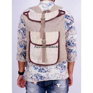กระเป๋าเป้สะพายหลัง A2ZCraftBazar ทำมือ ยูนิเซ็กซ์ วินเทจ น้ำหนักเบา 20 ลิตร ปิดด้วยซิป สายสะพายโค้งมน หูหิ้วนุ่ม - Product Image 5