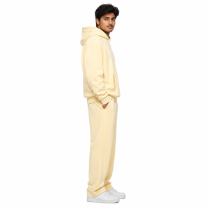 Ensemble de survêtement unisexe de haute qualité avec sweat à capuche épais et pantalon de jogging en molleton doux, vêtements d'hiver personnalisables pour hommes et femmes - Product Image 2