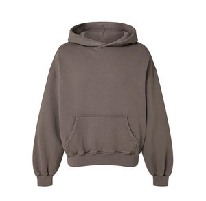 Sweat à capuche personnalisé pour femme en molleton de coton, coupe oversize, avec poche kangourou et poignets côtelés, style streetwear décontracté et personnalisé - Product Image 4