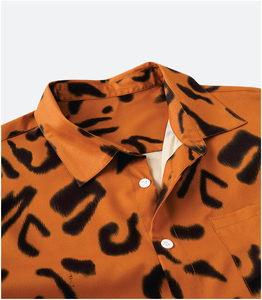 ชุดเซ็ตเสื้อยืดและกางเกงขาสั้นลายเสือดาวพิมพ์ลายแบบระบายอากาศได้ดี สั่งทำได้ตามต้องการ สำหรับใส่เที่ยวทะเลช่วงฤดูร้อน แห้งเร็ว - Product Image 4