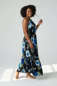 Modern Floral lavalava Rayon Eco-Friendly Breathable <b>Loose</b> Natural Washable Summer <b>Dress</b> - Product Image 2