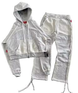 ชุดสเวตเชิ้ตมีฮู้ดแบบสตรีทแวร์ชุดสเวตเชิ้ตปักลายตัวอักษรฮิปฮอปสำหรับผู้ชาย - Product Image 1