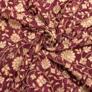 Premium position print with embroidery fabric is a modern textile designed for stylish fashion and <b>garment</b> collections This fabr - Product Image 6
