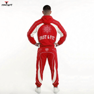 2026 Winter <b>Plus</b> <b>Size</b> Solid Hooded Casual Men's Slim Fit 100% Cotton Track Suit Sportswear <b>Jogger</b> <b>Set</b> for Gym Fitness Training - Product Image 5