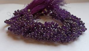 AAA Natural African <b>Amethyst</b> Faceted Teardrop Shape Briolette 6X4MM <b>Amethyst</b> Gemstone Beads 8" Strand Faceted Beads Wholesaler - Product Image 2