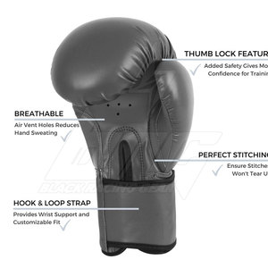 Gants de boxe professionnels à bas prix, gants de boxe avec logo personnalisé, gants de boxe au design moderne - Product Image 4