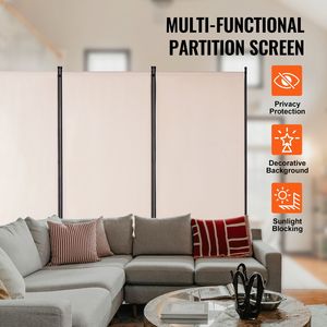 "3-Panel Folding Privacy Screen Room Divider-Simple Design Freestanding Portable Divider" - Product Image 2