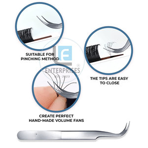 Pince à épiler pour extensions de cils en acier inoxydable, design personnalisé, robuste, réutilisable, durable, haute qualité, faible MOQ - Product Image 3