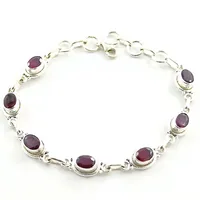 Bracelet en argent sterling 925 avec quartz rouge, bijoux en pierres précieuses faits à la main, vente en gros, élégante chaîne à maillons pour femmes