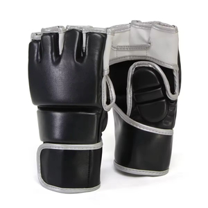 Rahsal Industries MMA Kick Boxing Half Finger Unisex Leather Training Gloves with for Closure and Customized Packaging - Product Image 2