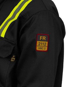 Chemise de travail noire haute visibilité pour homme avec bandes réfléchissantes, manches longues, boutonnée, uniforme de sécurité classe 3 - Product Image 6
