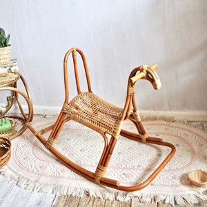 Juguete de animales para niños, caballo Mecedor de ratán hecho a mano, ecológico, natural, regalos y manualidades - Product Image 6