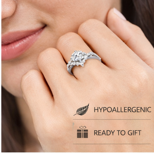 Anillo de Eternidad Apilable de Plata Fina 925 con Diamante Cultivado en Laboratorio de Corte Brillante, Chapado en Rodio, Regalo Perfecto Personalizado - Product Image 4