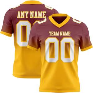 Camisetas de Fútbol Americano de Alto Rendimiento, Impresión de Logotipo Personalizado, Impresión por Transferencia de Calor, Conjuntos de Uniformes de Manga Corta para Adultos - Product Image 1
