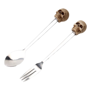 Premium Guangdong 304 Juego de cubiertos de oro de acero inoxidable Diseño vintage Cuchillo Tenedor Cuchara para bodas - Product Image 6