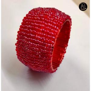 Handmade <b>Beaded</b> Napkin Rings <b>Set</b> Decorative Napkin Holder Dining Table Decor Wedding Party Accessories Home Decor Gift - Product Image 5