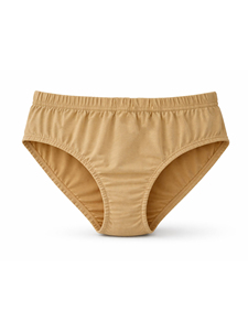 Culottes en coton taille mi-haute pour femmes, couleur unie blanche, respirantes, basiques - Product Image 2