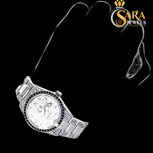 VVS Moissanite นาฬิกาสเตนเลสสตีลหน้าปัดสี่เหลี่ยมเพชรหรูหราปรับแต่งได้ด้วยเพชร - Product Image 2