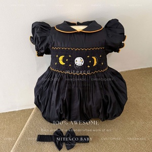 Ropa de Bebé para Halloween al por Mayor, Mono con Estampado para Bebés Recién Nacidos, Ropa para Niños Pequeños, Cuello Redondo, Mangas Cortas, 100% Algodón Transpirable - Product Image 6