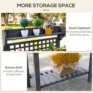 Banco da Lavoro in Legno per Giardinaggio e Piante da Esterno per Patio - Product Image 4