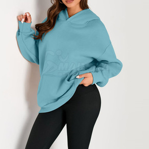 เสื้อฮู้ดดี้โอเวอร์ไซส์สำหรับผู้หญิง พิมพ์โลโก้ตามสั่ง ผ้าฝ้าย 100% หนานุ่ม ใส่ได้ในฤดูหนาว สไตล์สตรีทแวร์ เป็นมิตรต่อสิ่งแวดล้อม คุณภาพสูง ราคาคุ้มค่า - Product Image 3