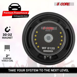 Subwoofer Componente Professionale da 8 Pollici per Audio Auto, 1000W, 4 Ohm, per Sostituzione - Product Image 4