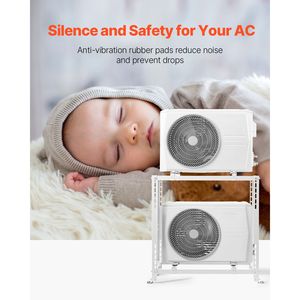 Supporti e Piedini Antivibrazioni per Unità Mini Split da 9000-18000 BTU, per Condizionatori Senza Condotto/Pompe di Calore - Product Image 5