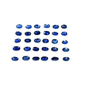 พลอยไพลินสีน้ำเงินธรรมชาติทรงรีขนาด 6x4 มม. แบบไม่ผ่านการปรับแต่ง, พลอยไพลินสีน้ำเงินธรรมชาติทรงเหลี่ยมสำหรับทำเครื่องประดับ - Product Image 3
