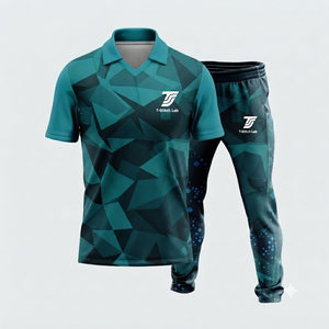 T-Stitch Lab Unisex Sublimated Geometric Print for Shirt <b>Pants</b> Set Elastic Waist Anti-Bacterial Eco-Friendly Quick Dry - Product Image 3