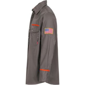 <b>Welding</b> <b>Shirt</b> Lightweight Cotton Safety Workwear Wholesale Men's Vintage Zipper Autumn FR Fire Resistant Welder Casual Workwear - Product Image 2