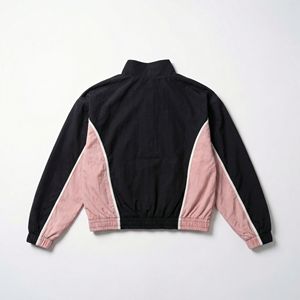 Chaqueta Corta Bicolor Survival Pro |   Cáscara de protección contra el viento negra y rosa con cuello alto |   Fabricante de Marca Privada OEM/ODM - Product Image 2