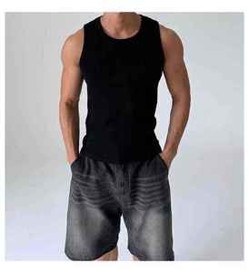Wholesale <b>Men's</b> Breathable Front Workout Fitness Bodybuilding Gym Sleeveless Singlet <b>Vest</b> <b>Stringer</b> Tight Tank Top - Product Image 5