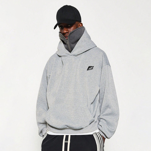 Nouveaux sweats à capuche surdimensionnés personnalisés avec logo, unisexes, à épaules tombantes, avec poches latérales, en coton 100%, style Y2K USA - Product Image 2