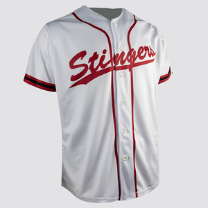 Camiseta de Béisbol Personalizada, Lisa, con Botones, Clásica, de Secado Rápido, Uniforme Deportivo, Logotipo Bordado Personalizado - Product Image 2