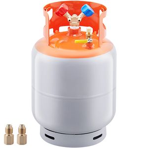 Serbatoio Cilindrico Portatile ad Alta Tenuta da 50 LBS (22,7 kg) con Valvola a Y da 400 psi per Recupero Liquidi/Vapori, Serbatoio per Recupero Refrigerante - Product Image 4