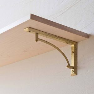 Premium Quality Brass <b>Shelf</b> Bracket for Office Library Living Room Decorative <b>Floating</b> <b>Shelf</b> Hardware Installation - Product Image 6