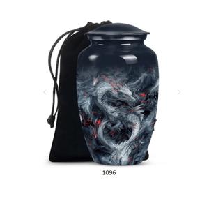 โกศบรรจุอัฐิคุณภาพดีที่สุด รูปสิงโตป่าสีเขียว ขนาดใหญ่ สำหรับบรรจุอัฐิของมนุษย์ ผู้ใหญ่ ชายและหญิง โกศสำหรับบรรจุอัฐิของพ่อผู้ใหญ่ - Product Image 4