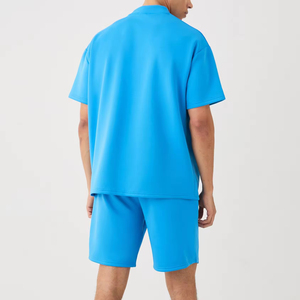 Conjuntos de 2 Piezas para Hombre, Camiseta de Cuello Redondo y Manga Corta con Pantalones Cortos con Cordón, Conjuntos Cortos Personalizados con Logotipo, Conjuntos de Verano - Product Image 4