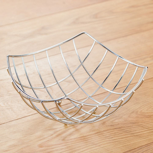Modern Wire Fruit <b>Basket</b> Decorative Stainless Steel Open Design Bowl For Kitchen & Dining <b>Table</b> Storage Stand Home Decorative - Product Image 4