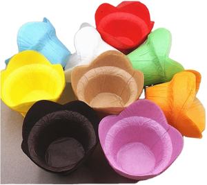 Forma de flor Taza de papel para hornear a prueba de grasa Manejo de impresión para pastel Muffin Pan Herramientas para hornear Revestimientos - Product Image 2