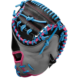 Guante de Béisbol para Receptor, Mano Derecha, Cuero, Dedos Completos, Tejido Trapecio, Color Negro y Amarillo, Antideslizante, Cierre de Gancho y Bucle - Product Image 4