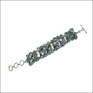 Comfortable Multistone 925 Silver <b>Bracelet</b> Sterling Silver <b>Bracelet</b> <b>Gemstone</b> <b>Bracelet</b> Fashionable <b>Bracelets</b> Glittering <b>Bracelets</b> - Product Image 1