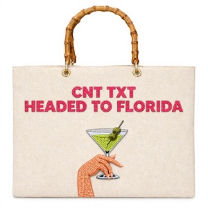 Sac fourre-tout décontracté de luxe portable pour femme en toile, grande capacité, durable, avec doublure en satin pliable et perles brodées sur mesure - Product Image 2