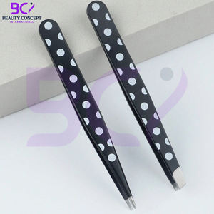 Pinzas para Cejas de Acero Inoxidable con Punta Inclinada y Mango Antideslizante, Herramienta Profesional de Precisión para Depilación de Cejas con Tensión Calibrada - Product Image 3