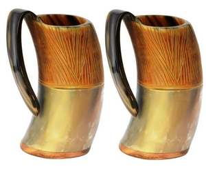Taza de Cuerno de Búfalo Natural Pulido, Estilo Rústico Moderno, Religiosa, Reutilizable, Artística, Coleccionable, Duradera - Product Image 4